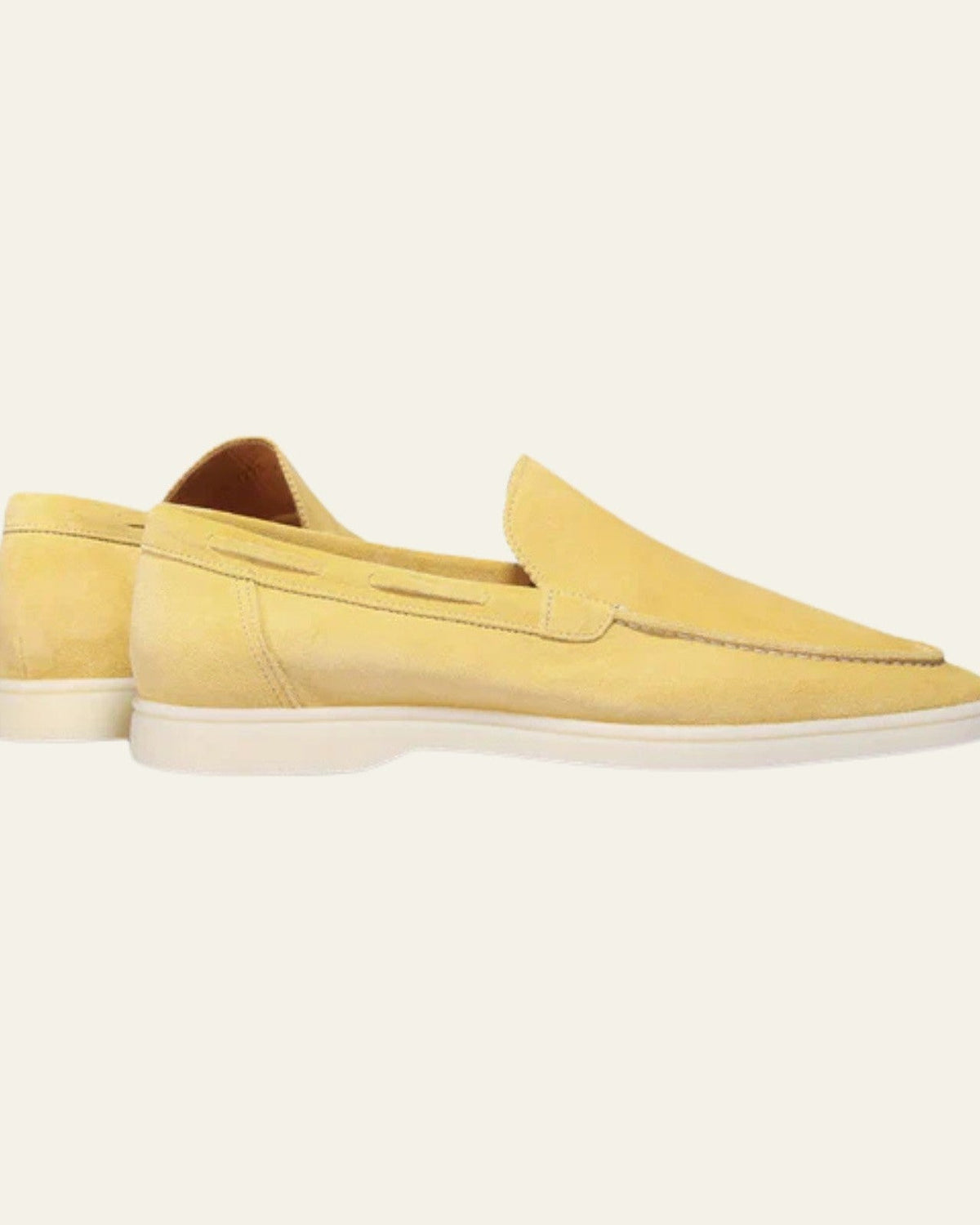 Mocassino Yacht Uomo in Camoscio Vegetale Giallo Chiaro Capri
