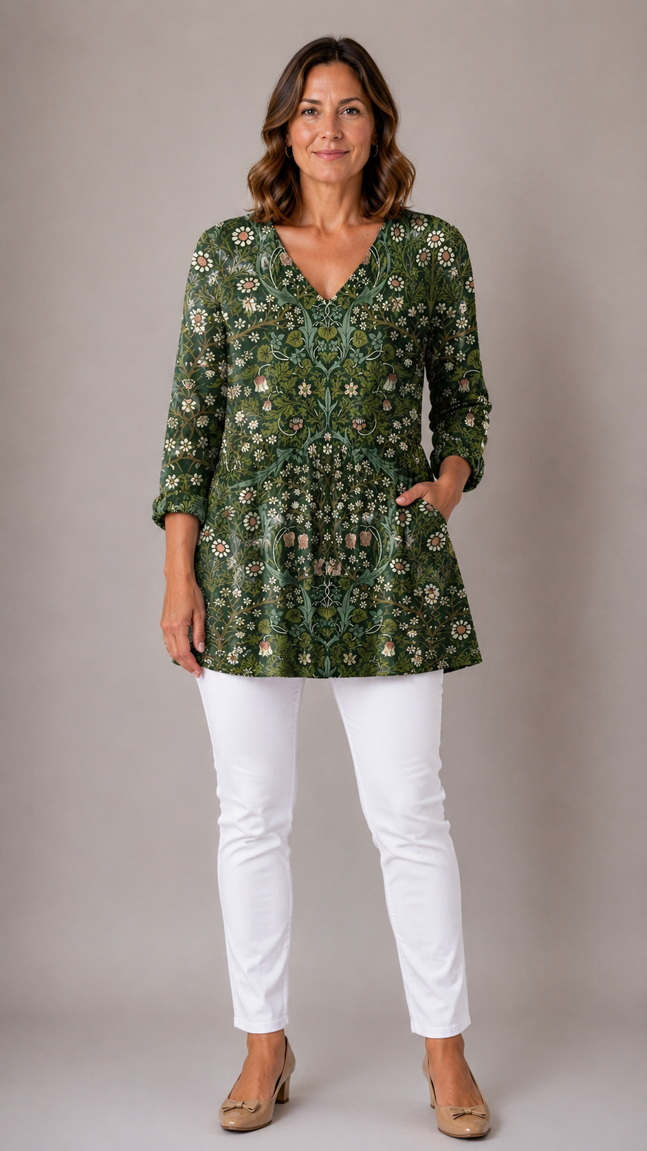Cecelia | Blusa Lunga con Scollatura a V