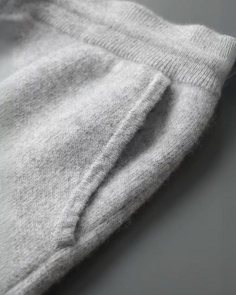 Pantaloni Jogger Uomo in Cashmere Morbidi Lusso Discreto Polsini