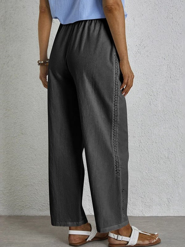 Shania - Pantaloni Relaxed con Bottoni
