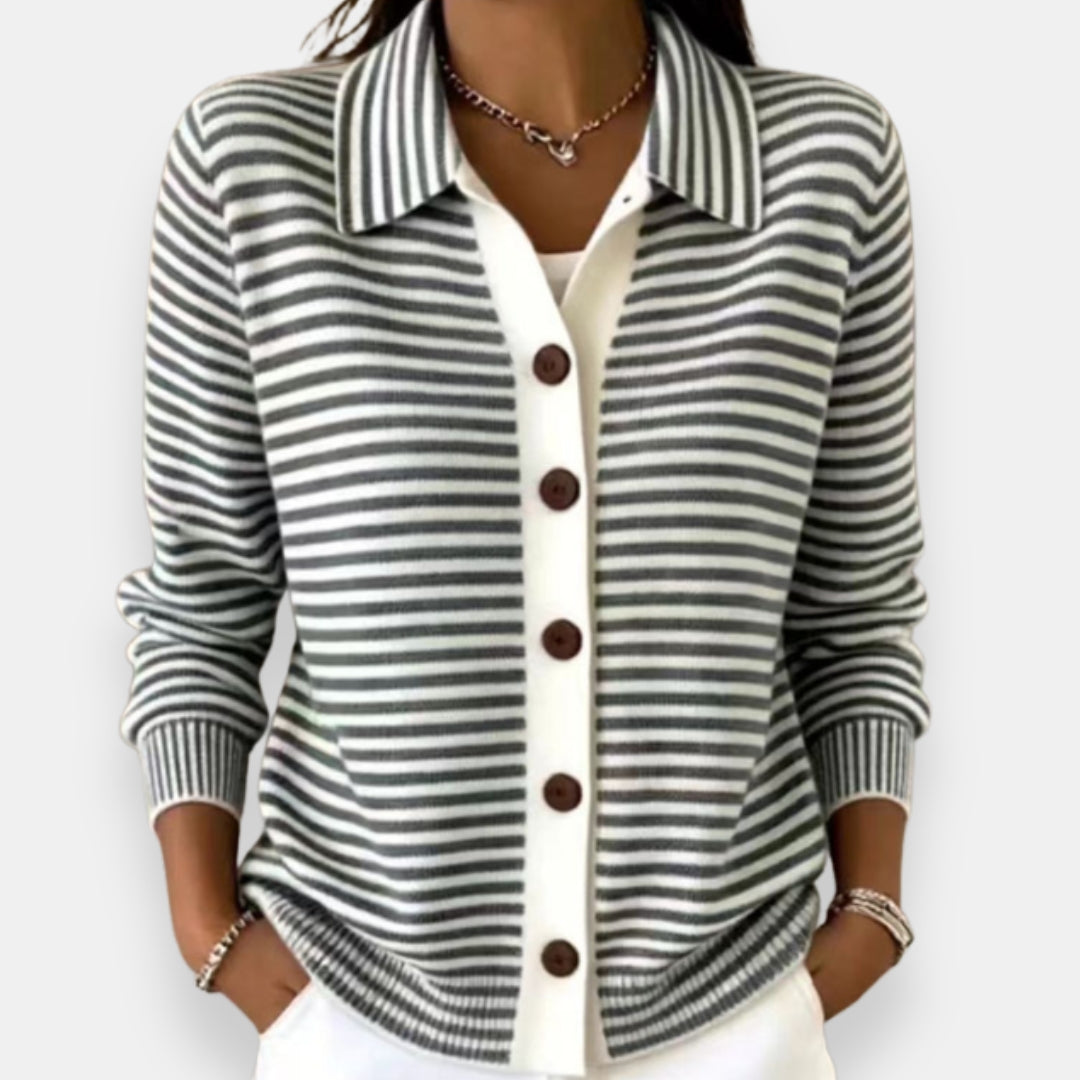 Cardigan Nola™ a Strisce con Bottoni