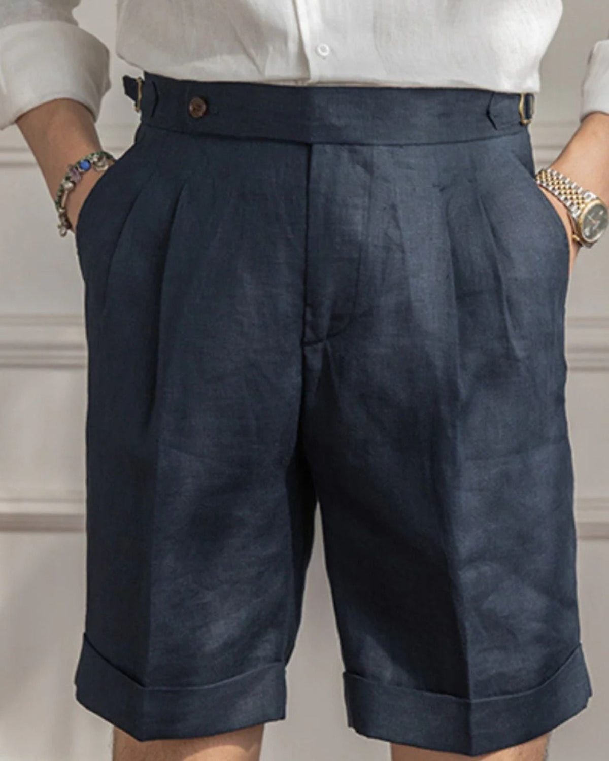 Pantaloncini Uomo Heritage in Lino Sartorialità Europea Estivi