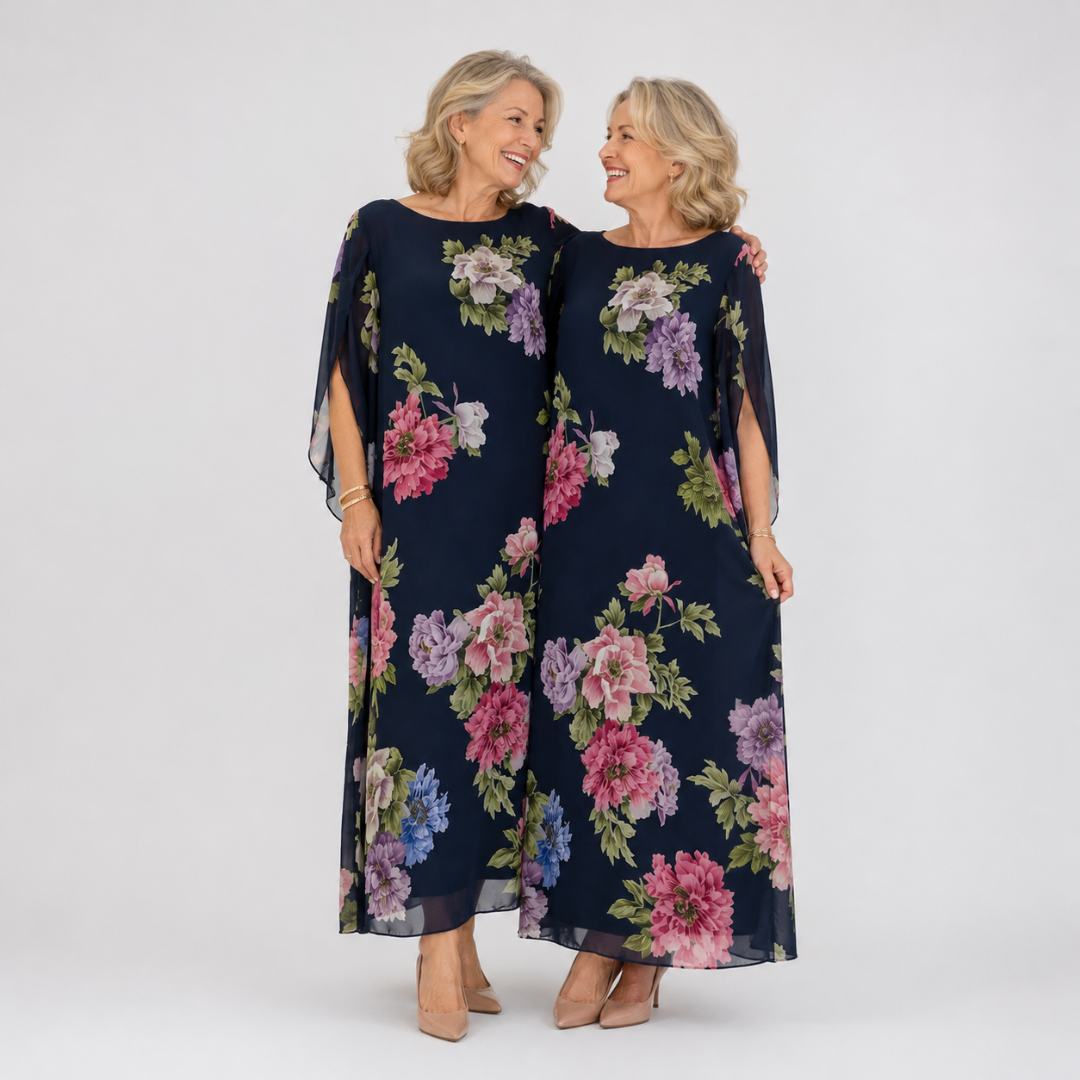 Sabrina | Vestito Maxi Midnight Bloom