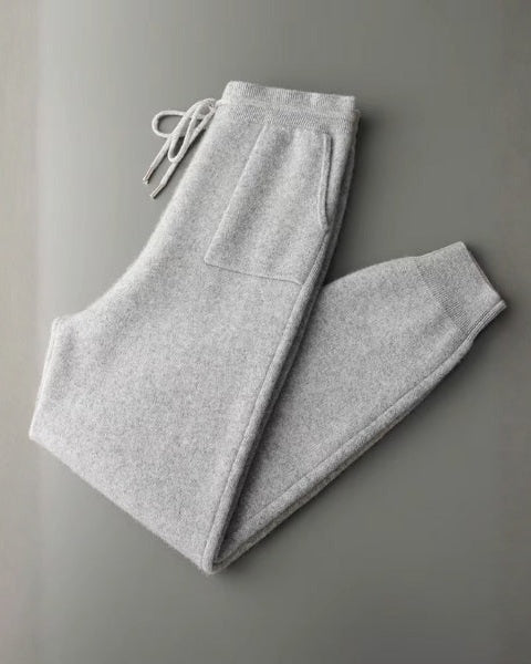 Pantaloni Jogger Uomo in Cashmere Morbidi Lusso Discreto Polsini