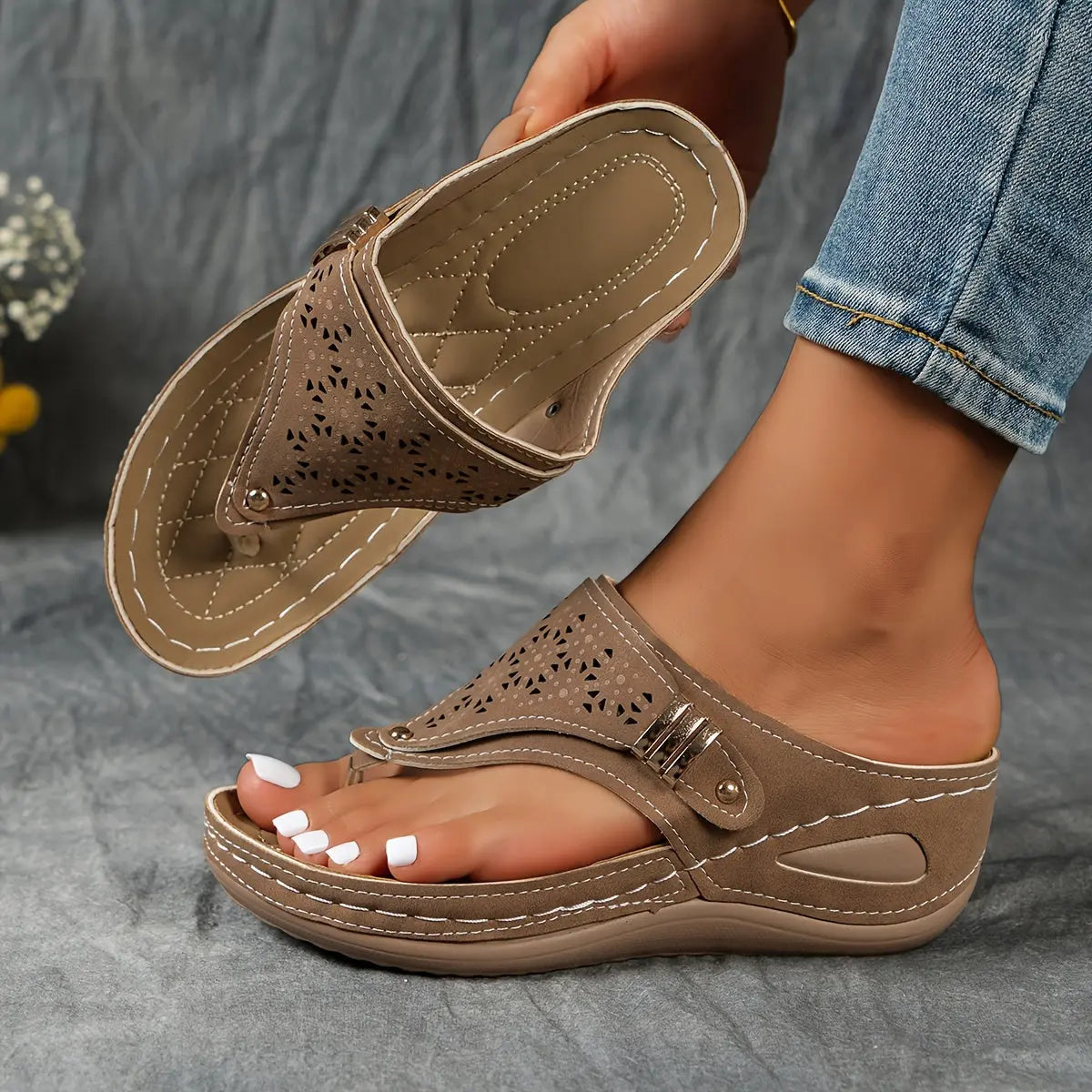 Anna™ | Sandali con Punta a Cuneo Comfort