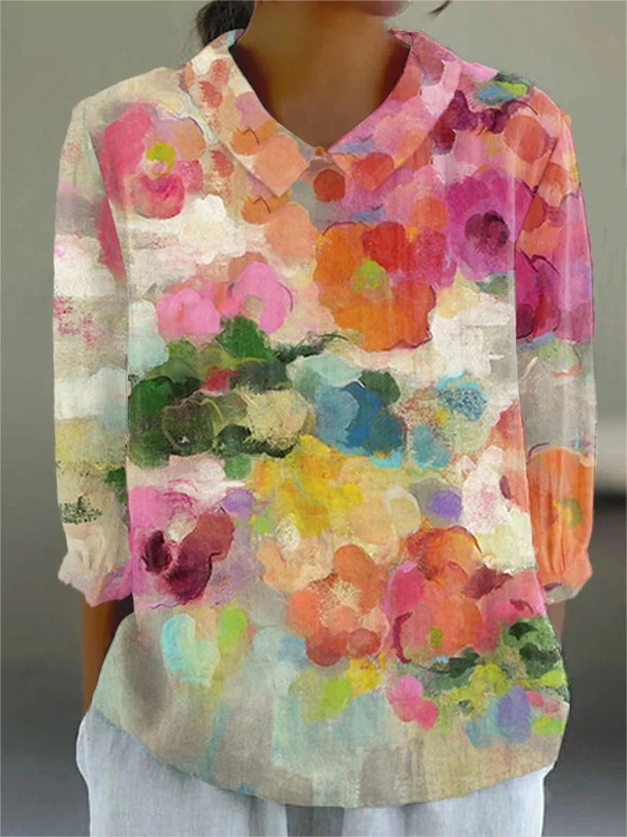 Zelda™ Blusa Acquerello Floreale