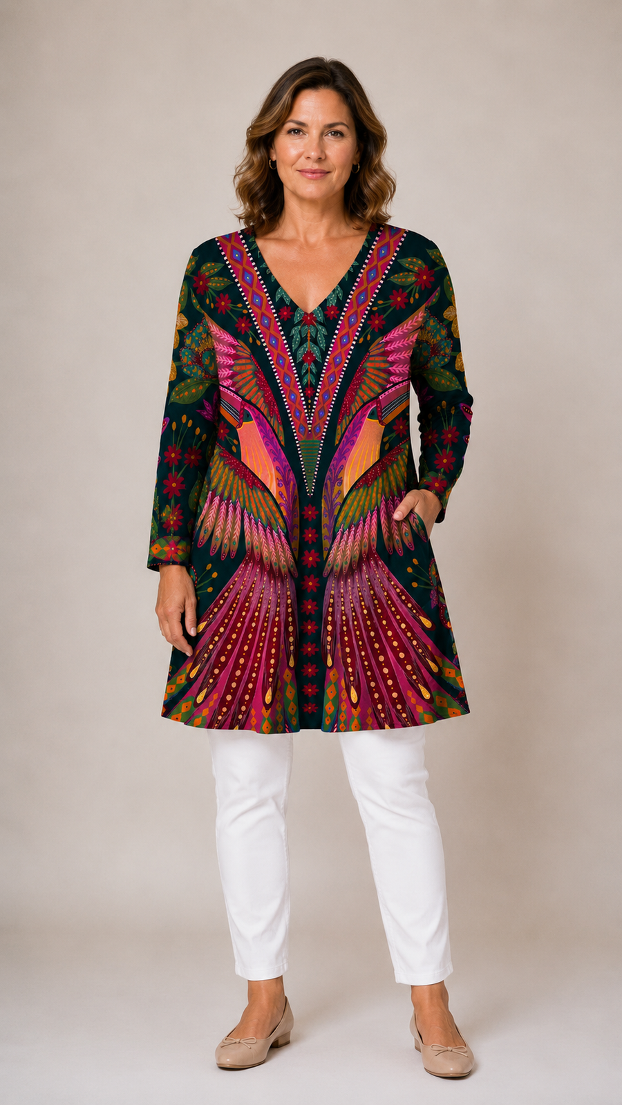 Jayla | Blusa Lunga con Scollatura a V