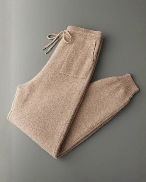 Pantaloni Jogger Uomo in Cashmere Morbidi Lusso Discreto Polsini