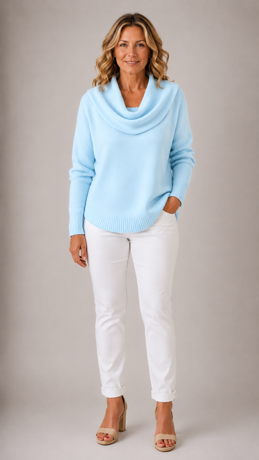 Marie™ | Elegante Maglione a Collo Cowl