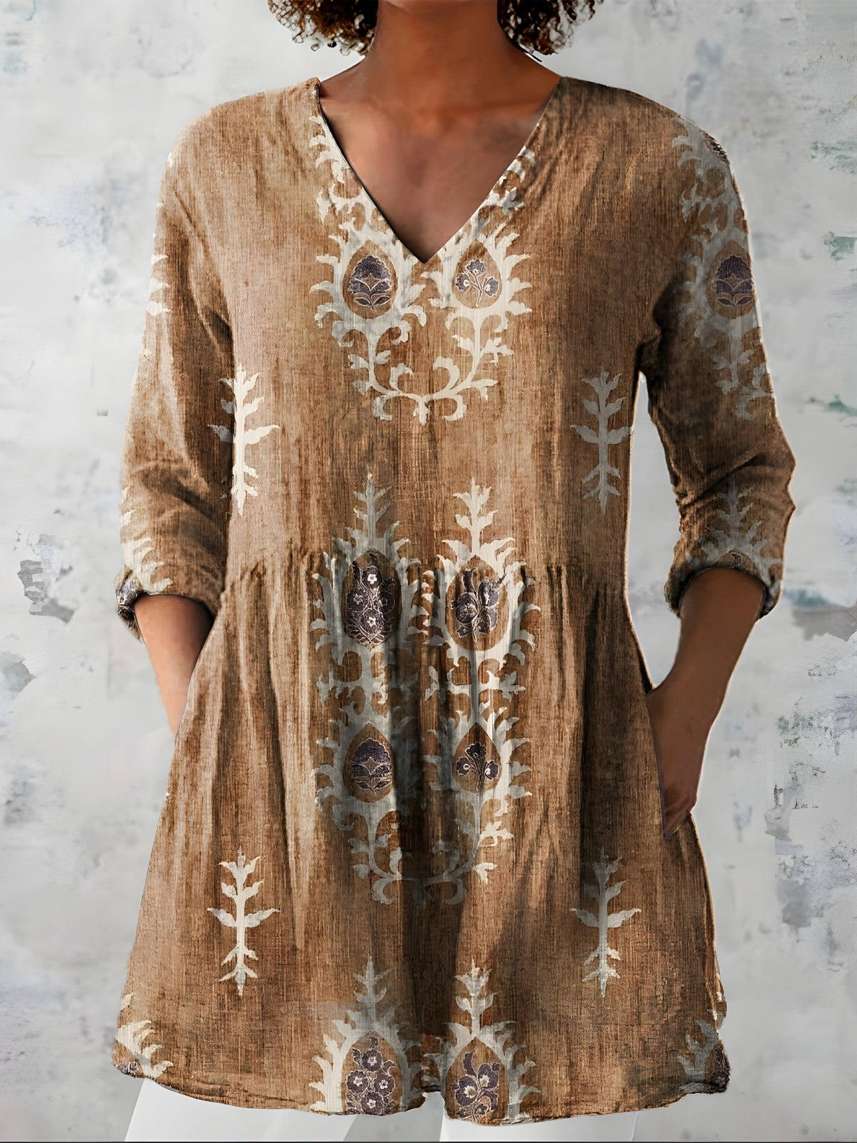 Everly | Blusa Lunga con Scollatura a V
