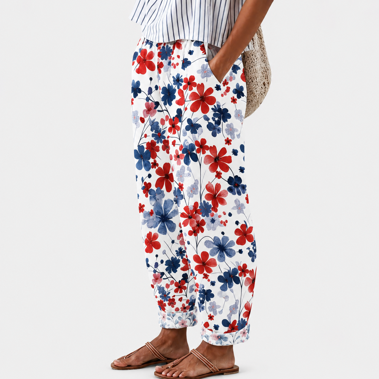 Pantaloni Relaxed Coastal Bloom