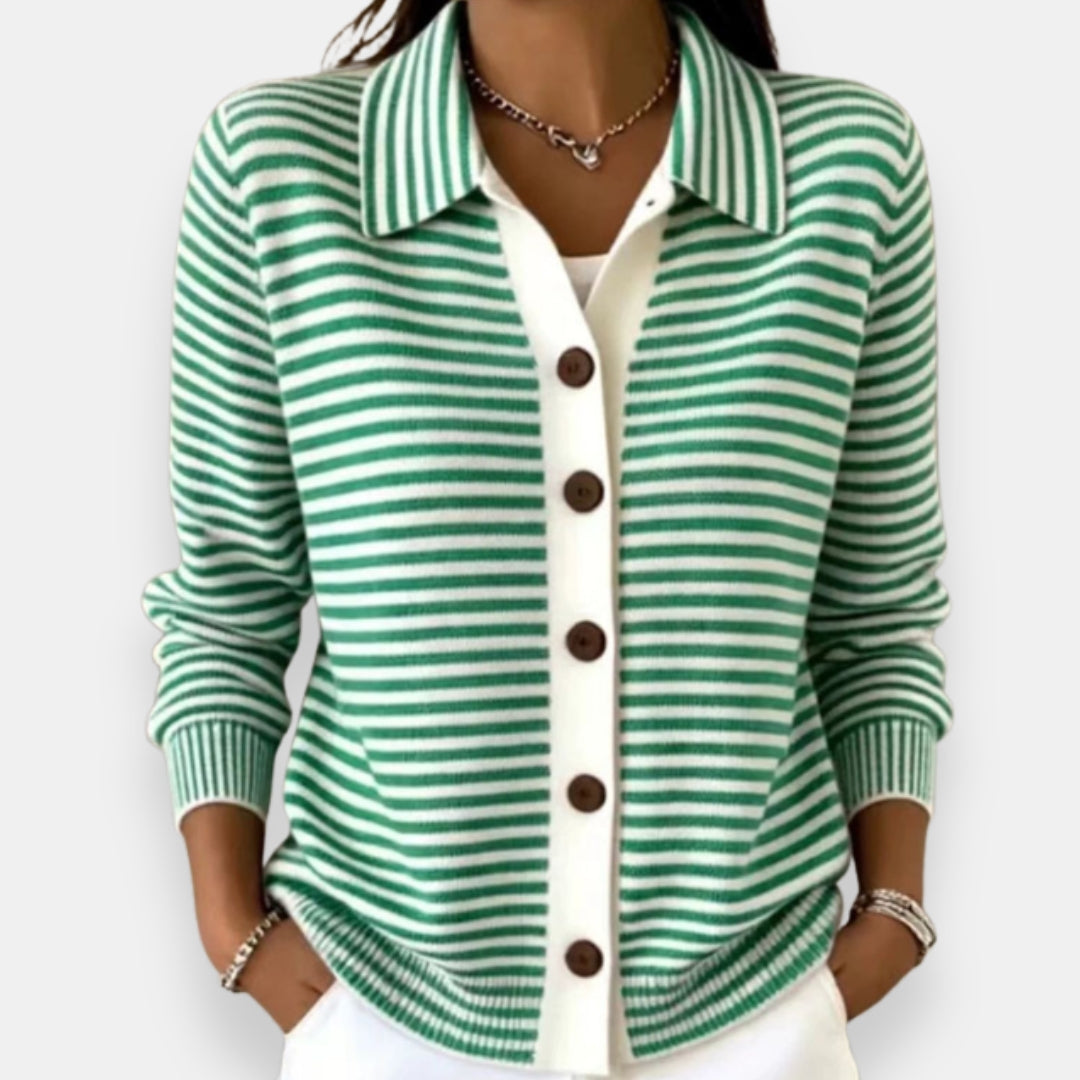 Cardigan Nola™ a Strisce con Bottoni
