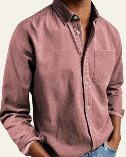Camicia Uomo a Maniche Lunghe Trama Leggera Versatile