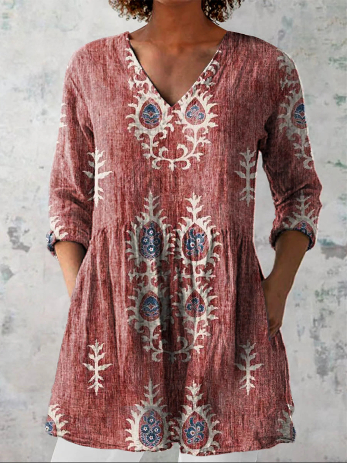 Maeve | Blusa lunga con scollatura a V