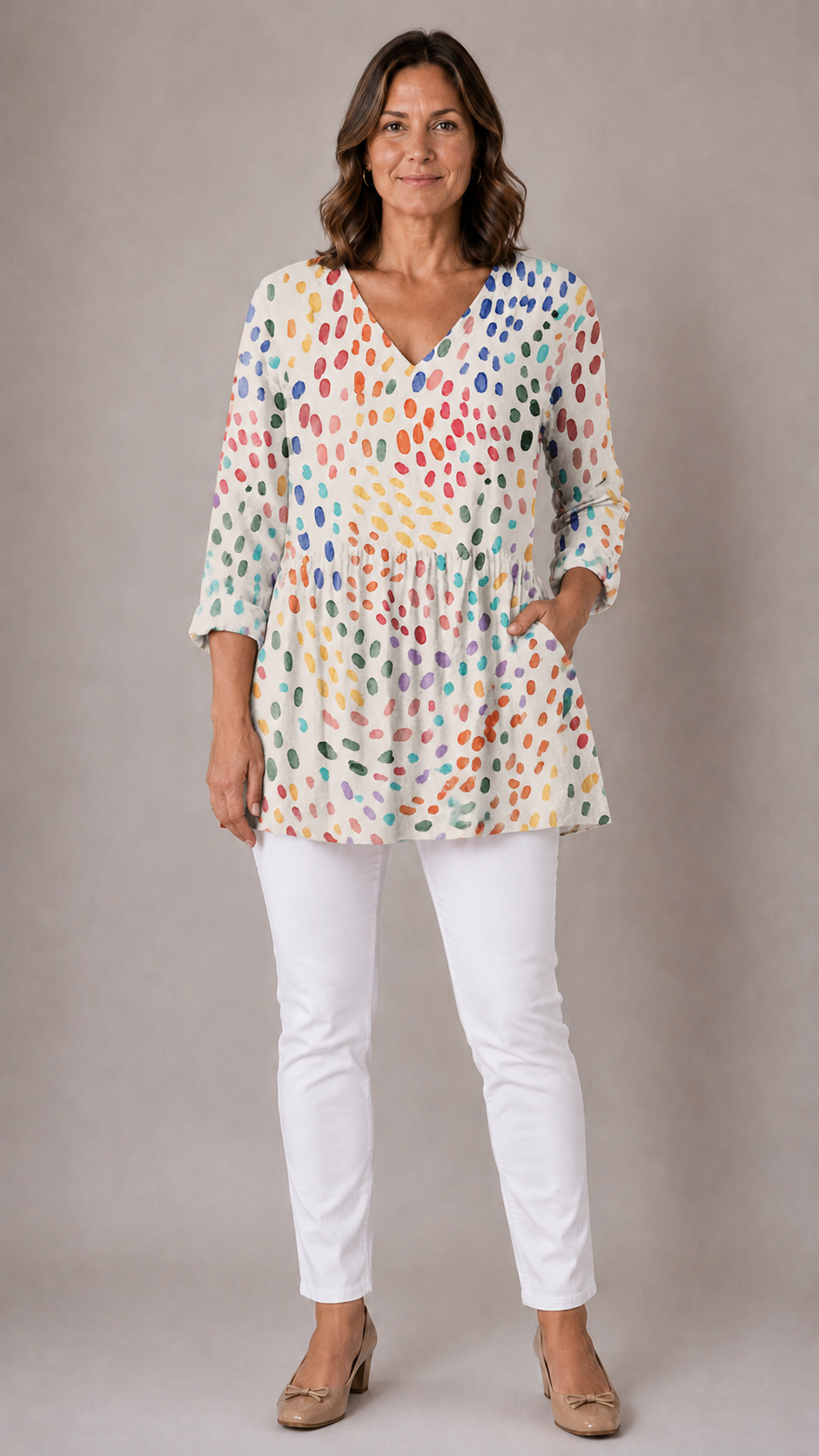 Everlee | Blusa Lunga con Scollatura a V