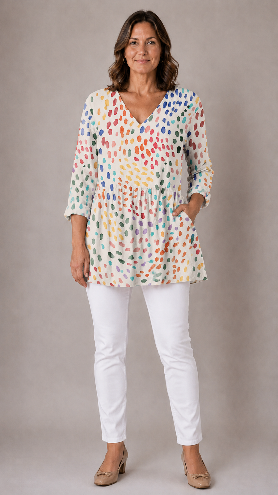 Everlee | Blusa Lunga con Scollatura a V