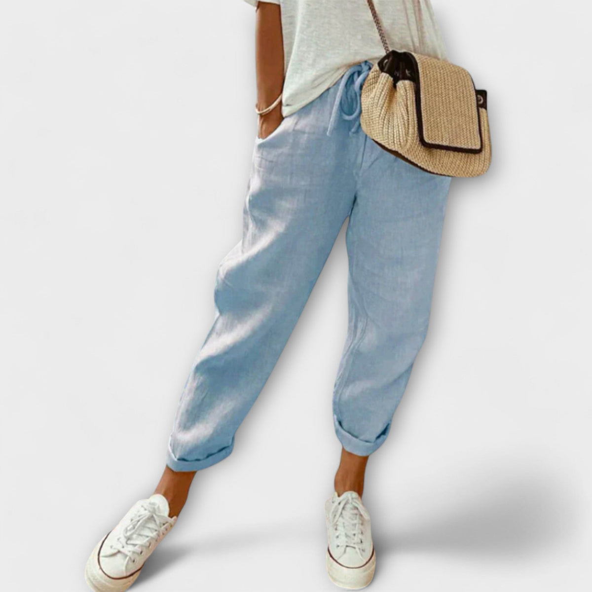 Pantaloni in Lino Relaxed Ruby™