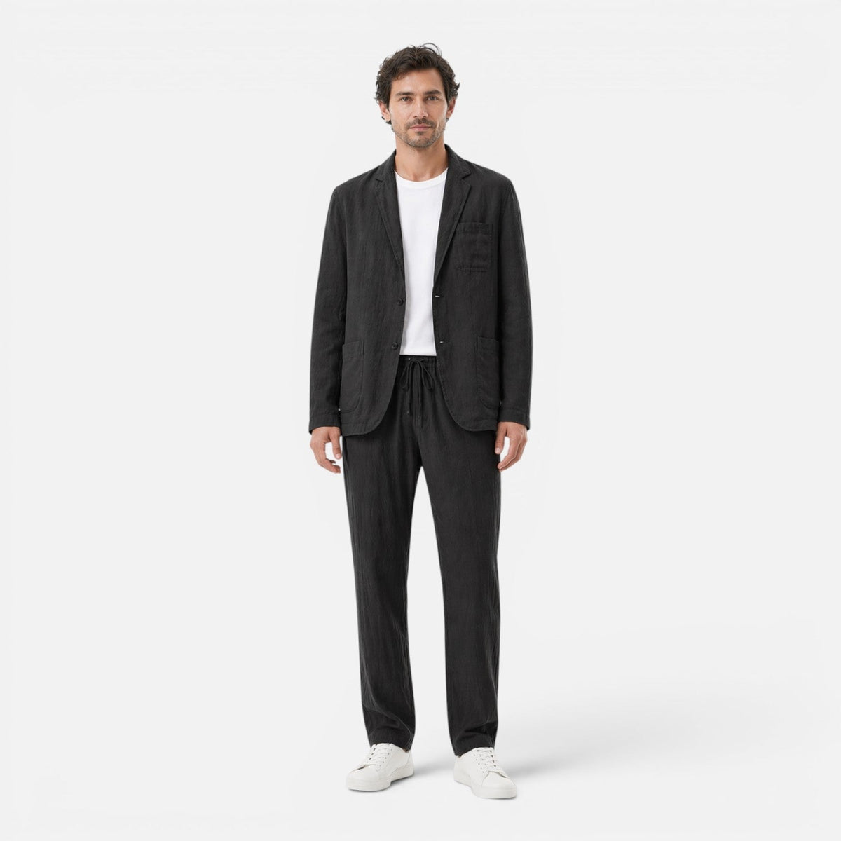 Completo Lino Uomo Giacca e Pantaloni Estivo Elegante