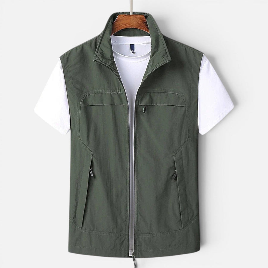 Gilet Uomo Leggero Multitasche Traspirante Smanicato Estivo