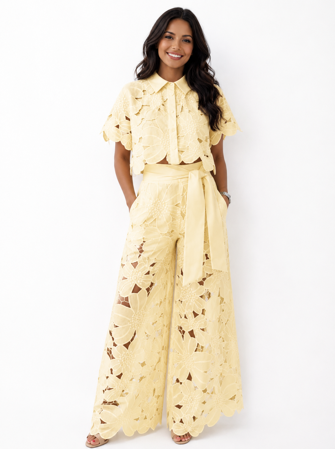 Reina™ Set Elegante in Pizzo Floreale