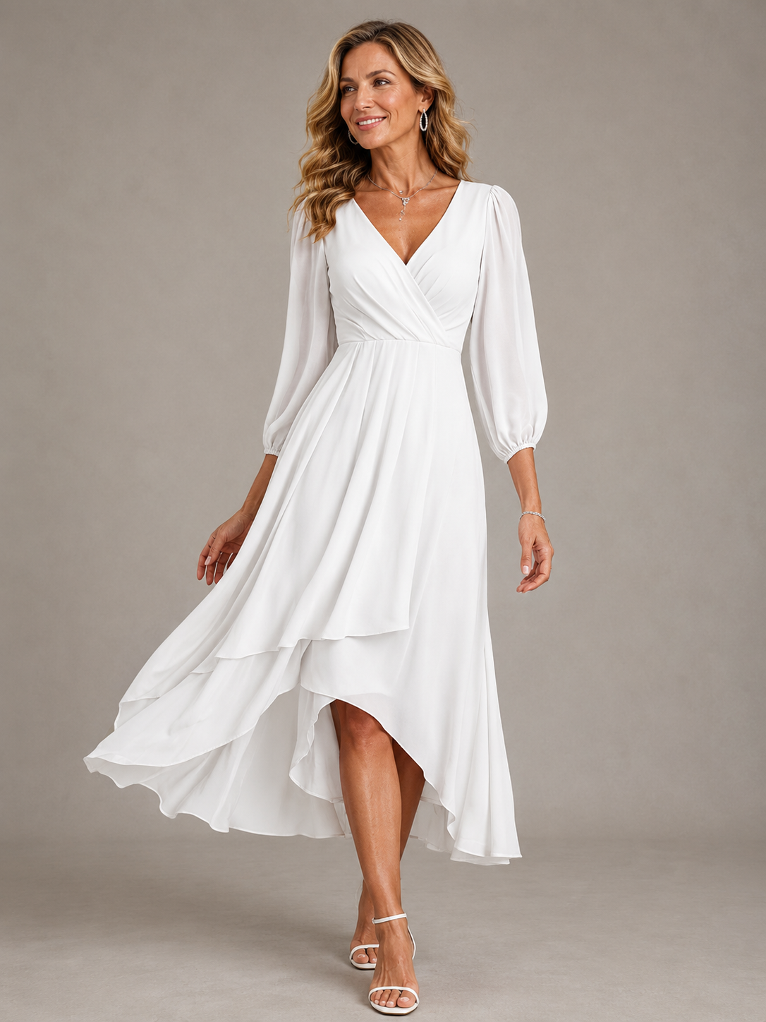 Lottie | Elegante Abito Maxi con Scollatura a V