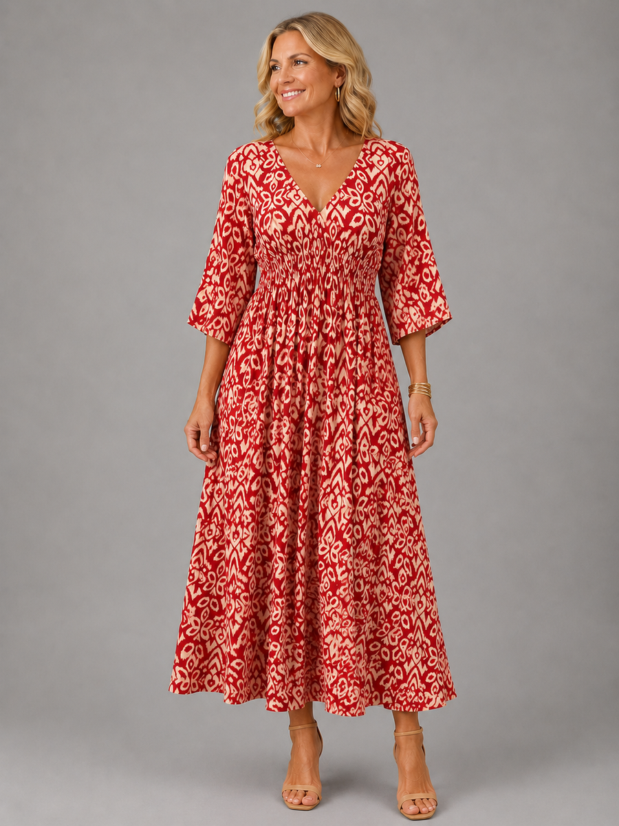 Serena | Abito Midi Bohemien Fluttuante