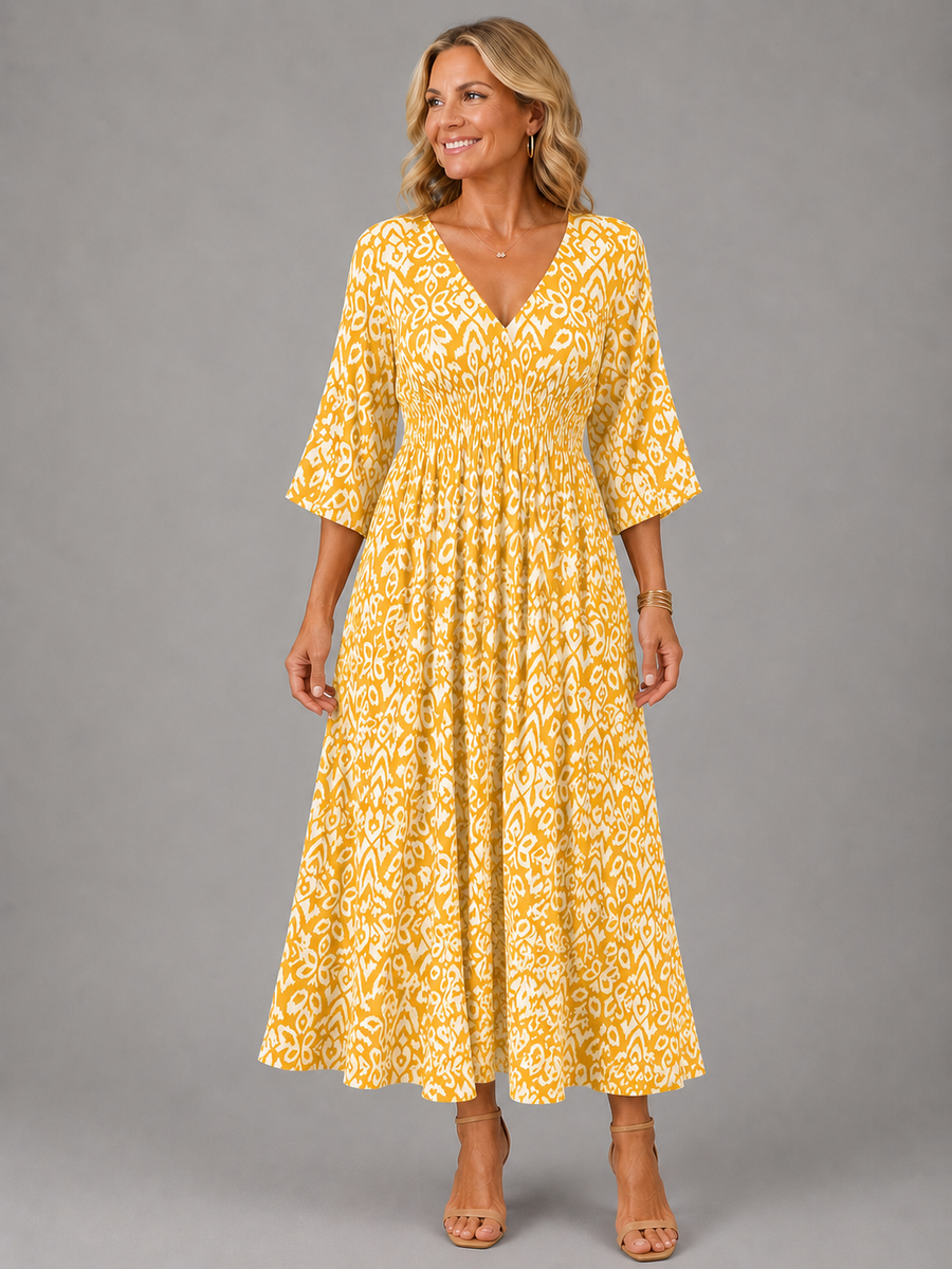 Serena | Abito Midi Bohemien Fluttuante