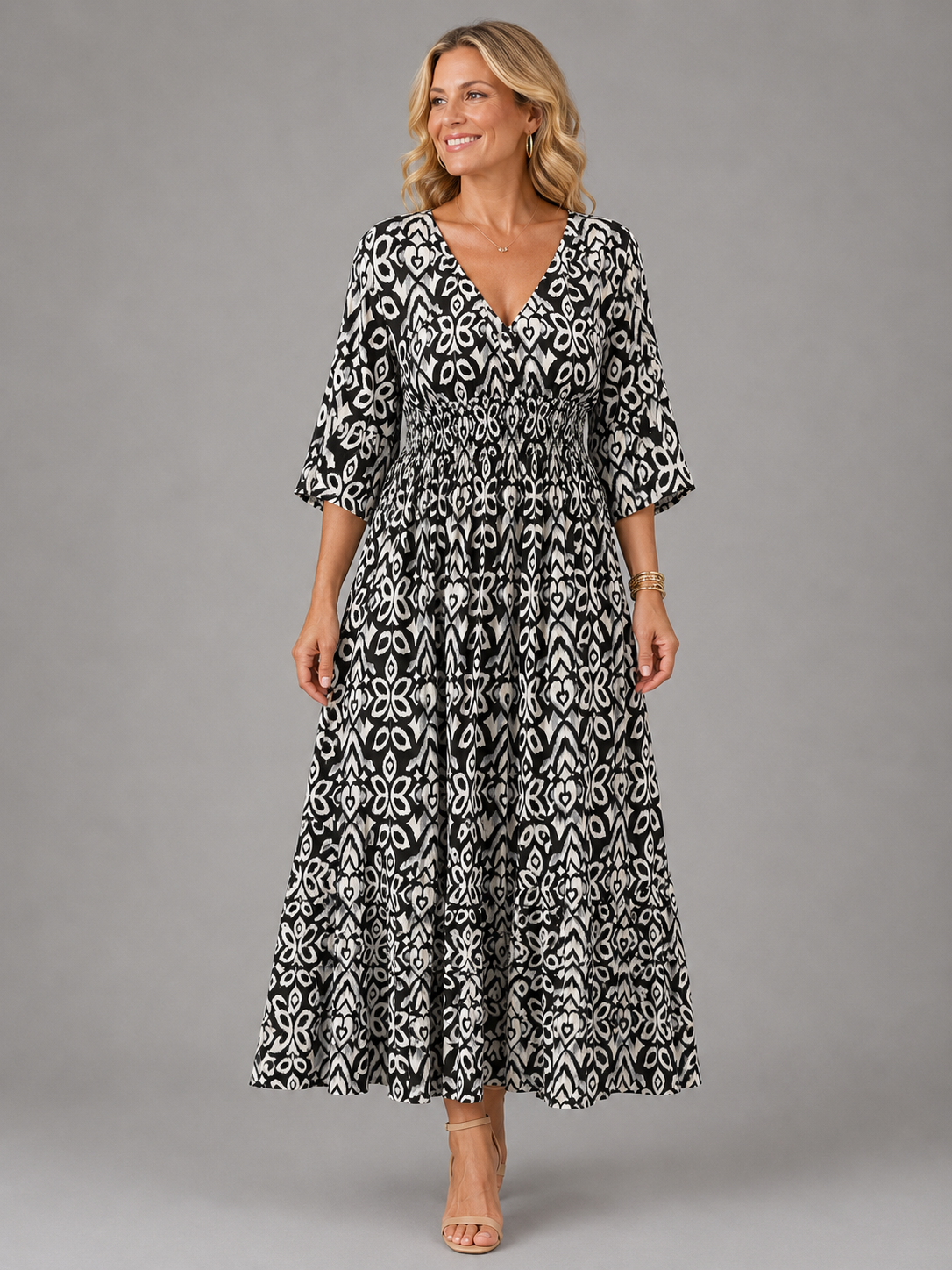 Serena | Abito Midi Bohemien Fluttuante