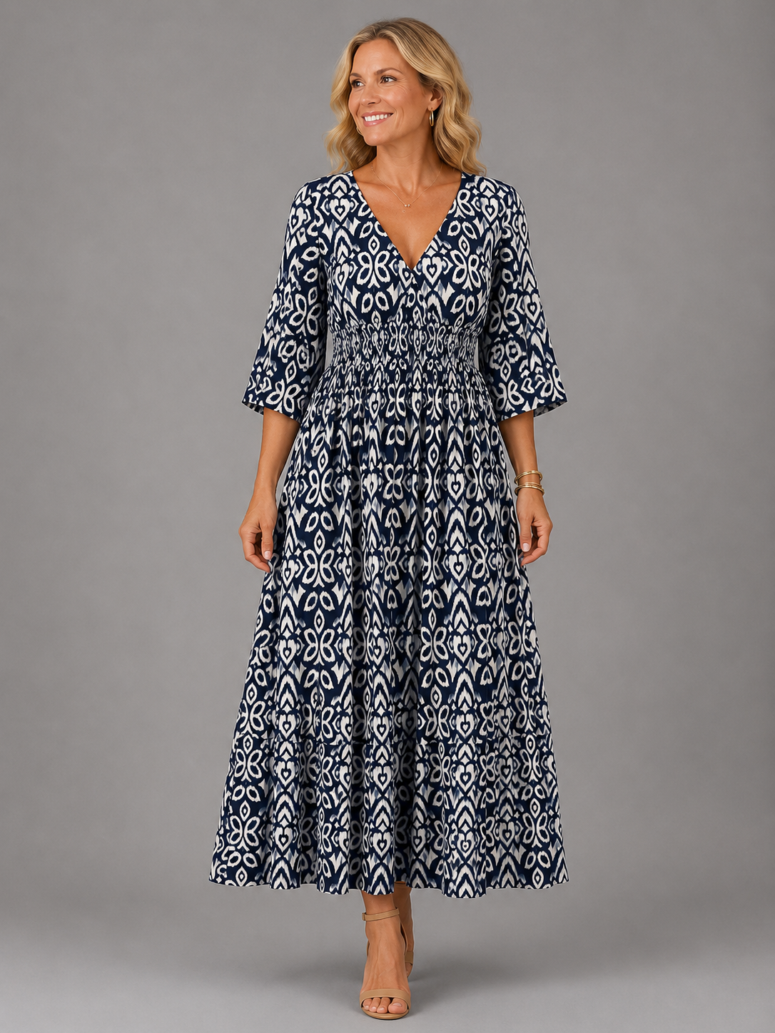 Serena | Abito Midi Bohemien Fluttuante