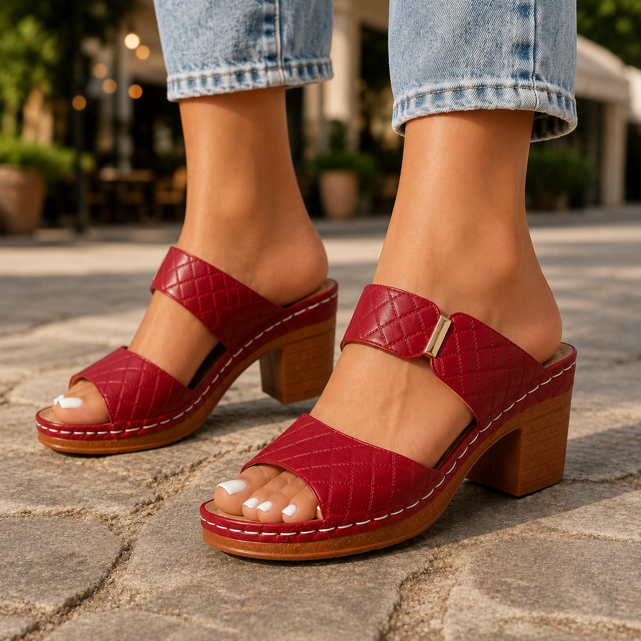 Isabella | Sandali Trapuntati con Tacco