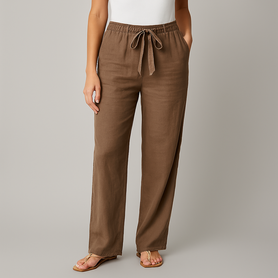 Sienna™ Pantaloni Eleganti in Lino con Vita Regolabile