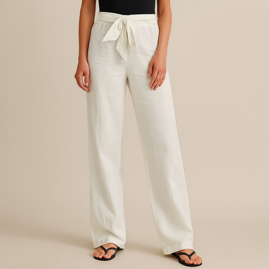 Sienna™ Pantaloni Eleganti in Lino con Vita Regolabile