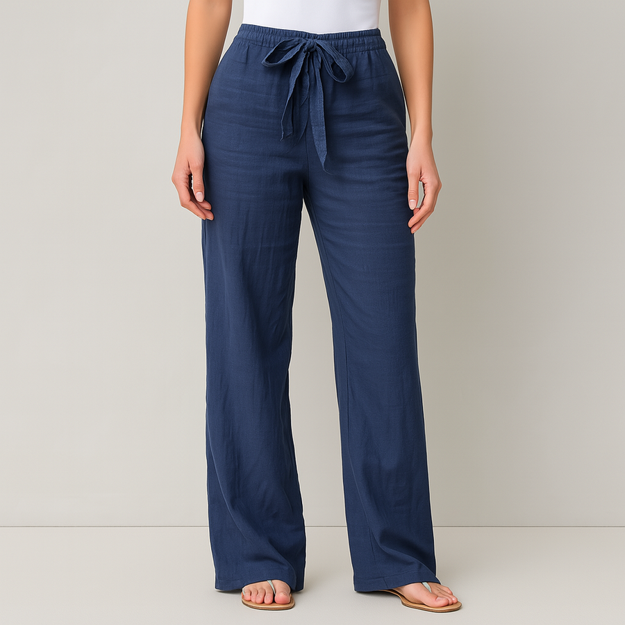Sienna™ Pantaloni Eleganti in Lino con Vita Regolabile