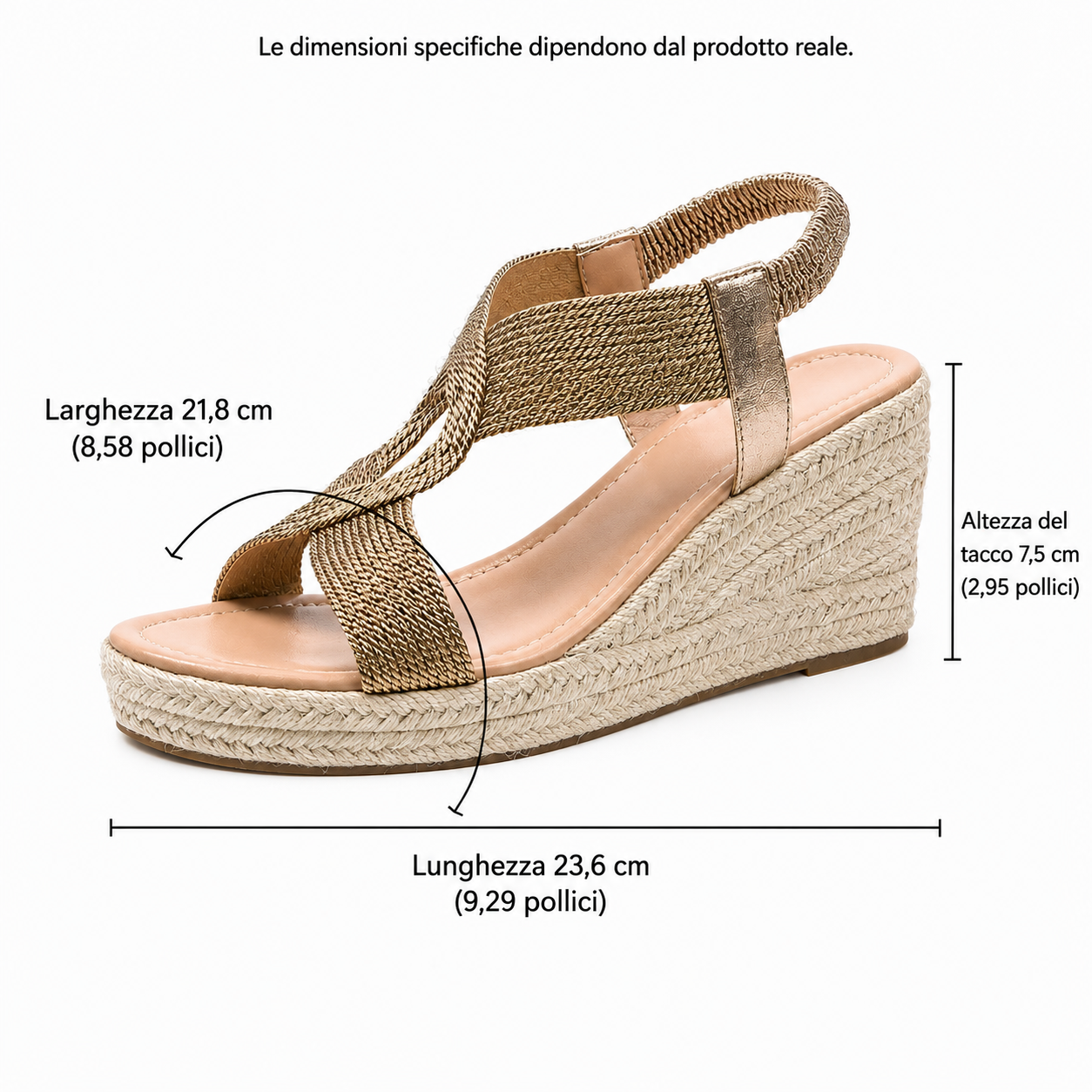 Patrizia | Sandali con Zeppa Intrecciata Artigianale