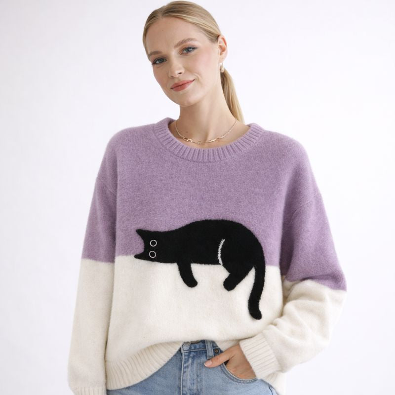 Ruthie™ Cozy Cat Knit Sweater