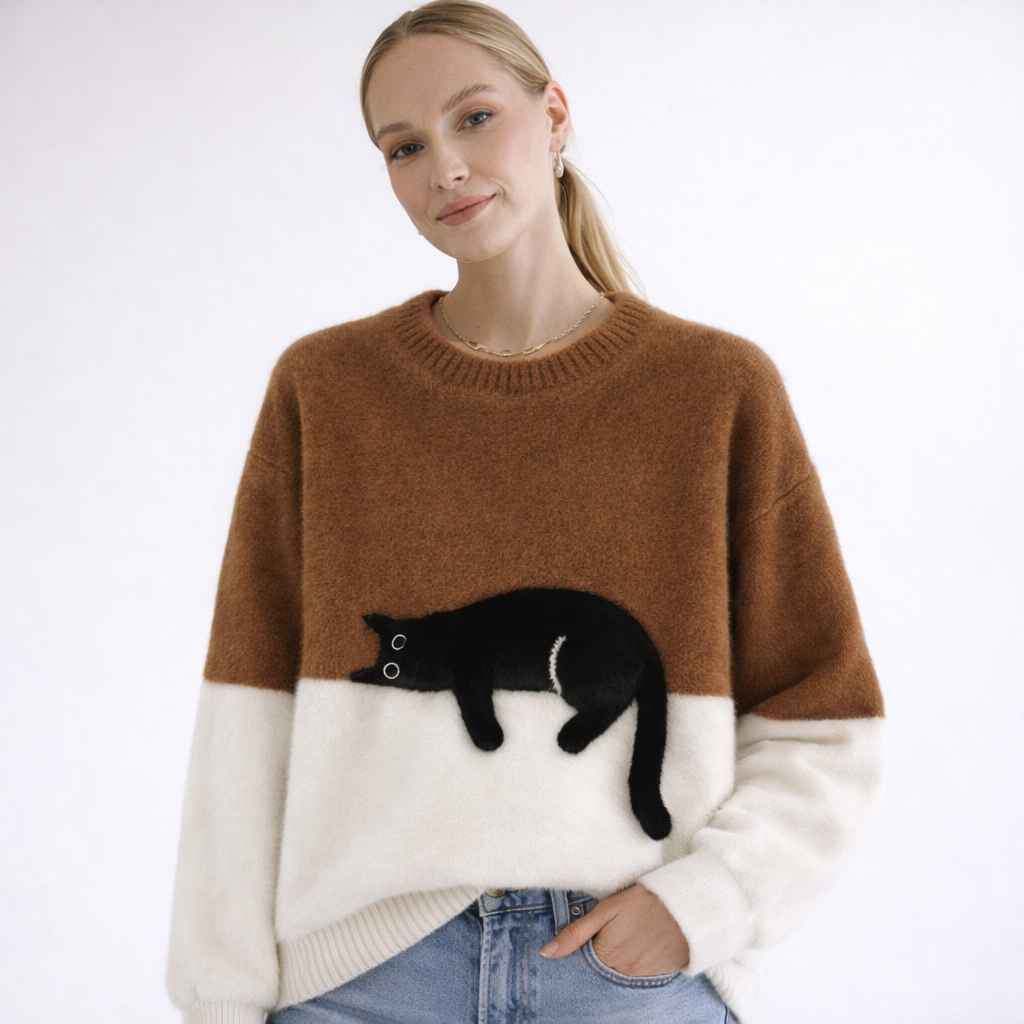Ruthie™ Cozy Cat Knit Sweater