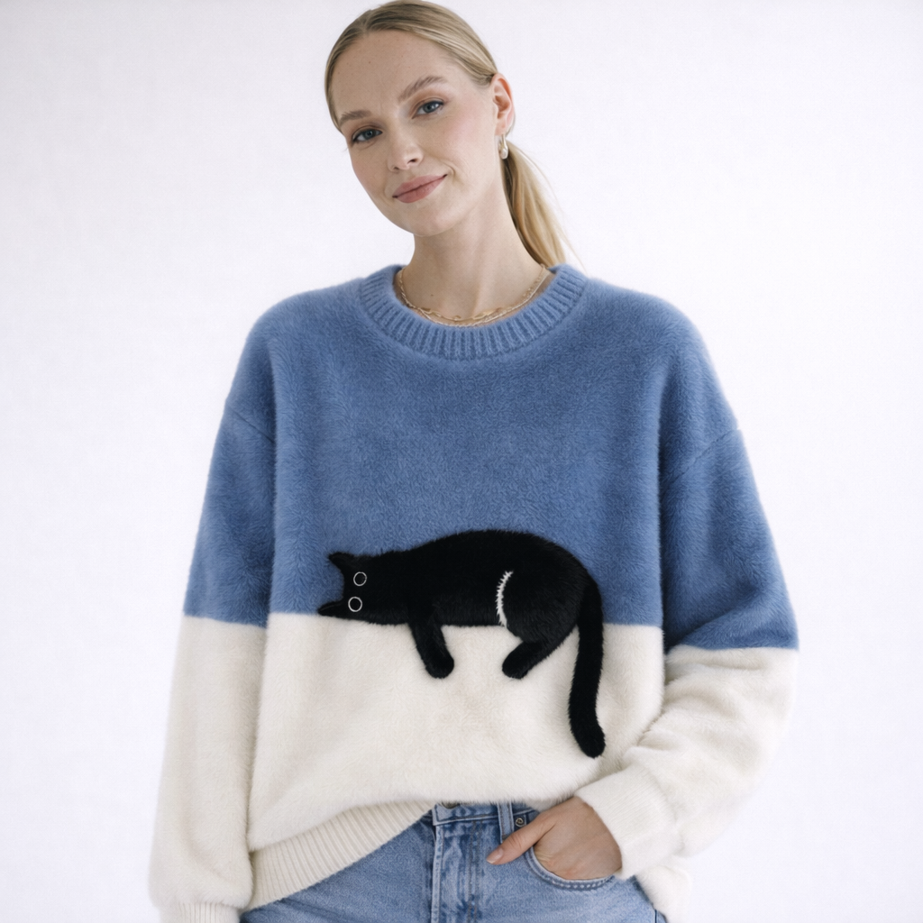Ruthie™ Cozy Cat Knit Sweater