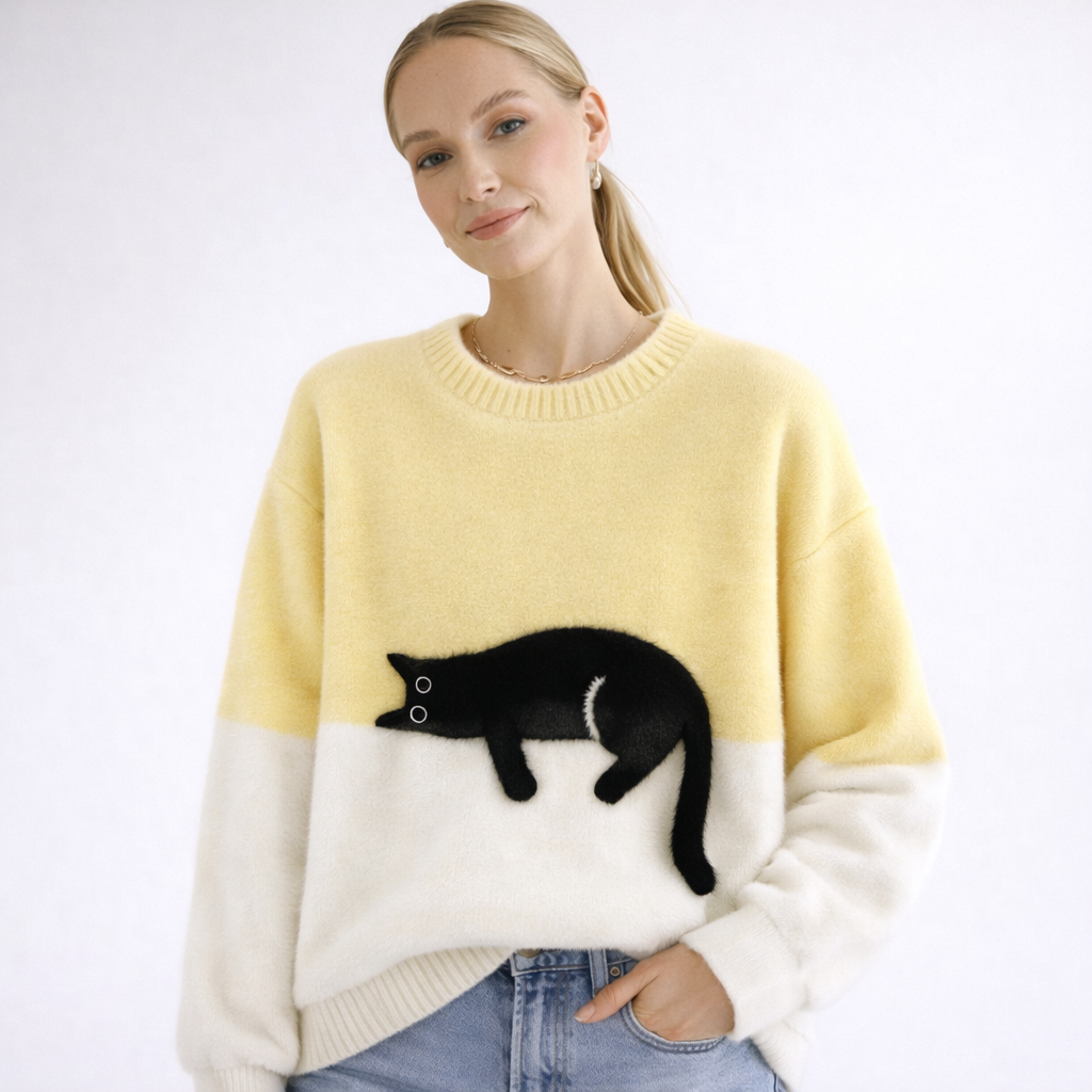 Ruthie™ Cozy Cat Knit Sweater