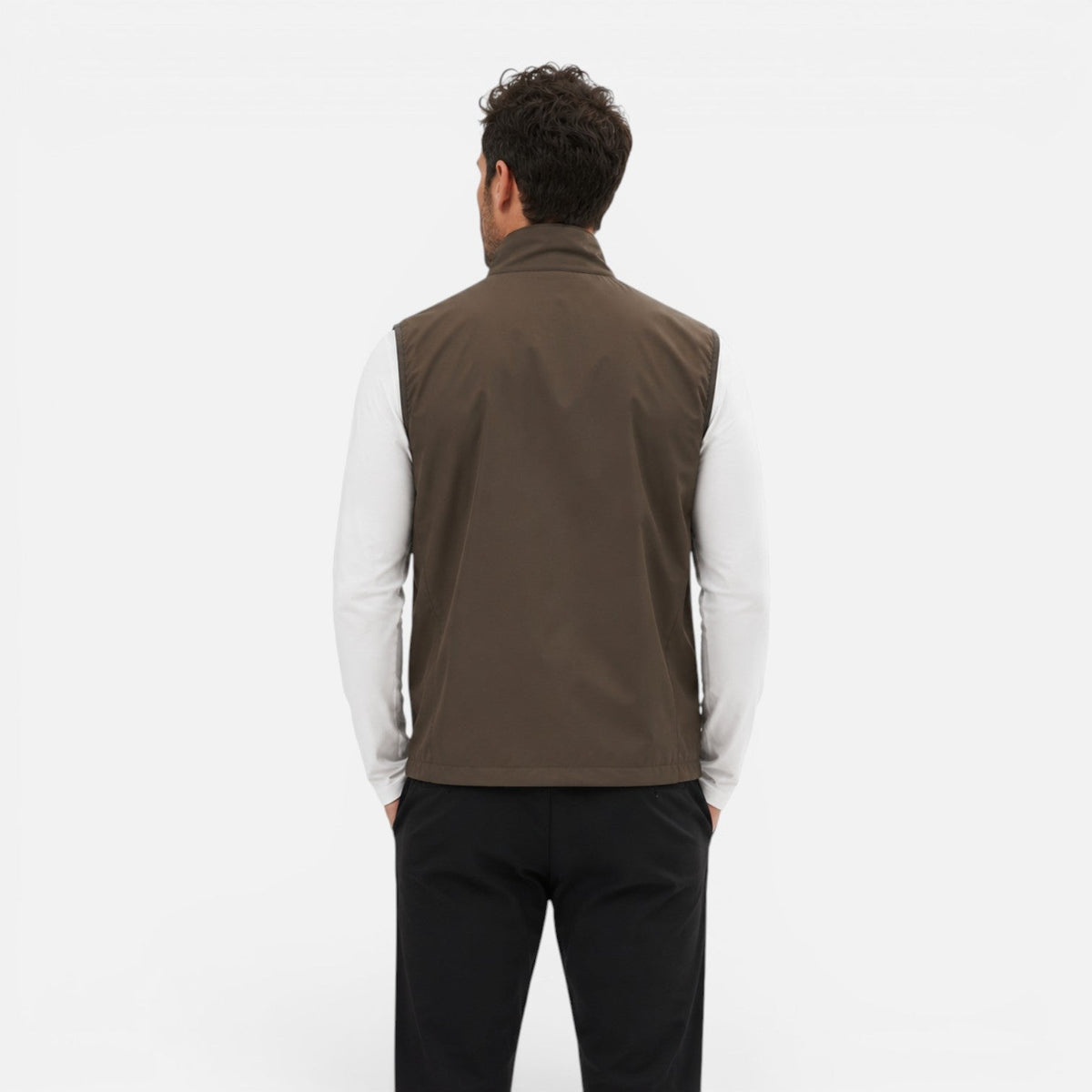 Gilet Softshell Uomo Leggero Idrorepellente Smanicato con Zip