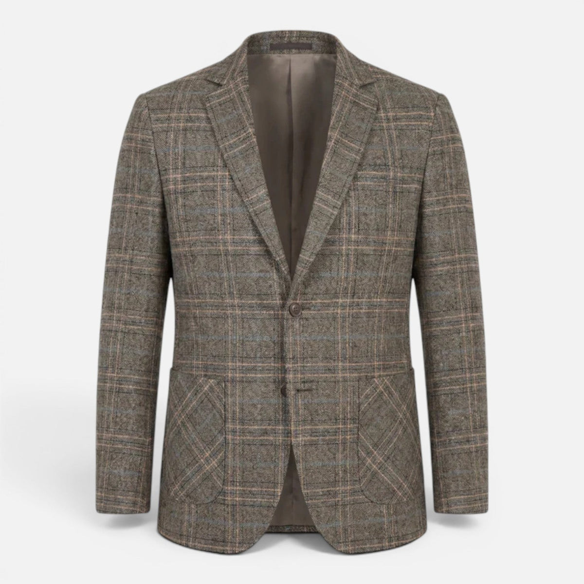 Blazer Uomo a Quadri Slim Fit Sartoriale Elegante