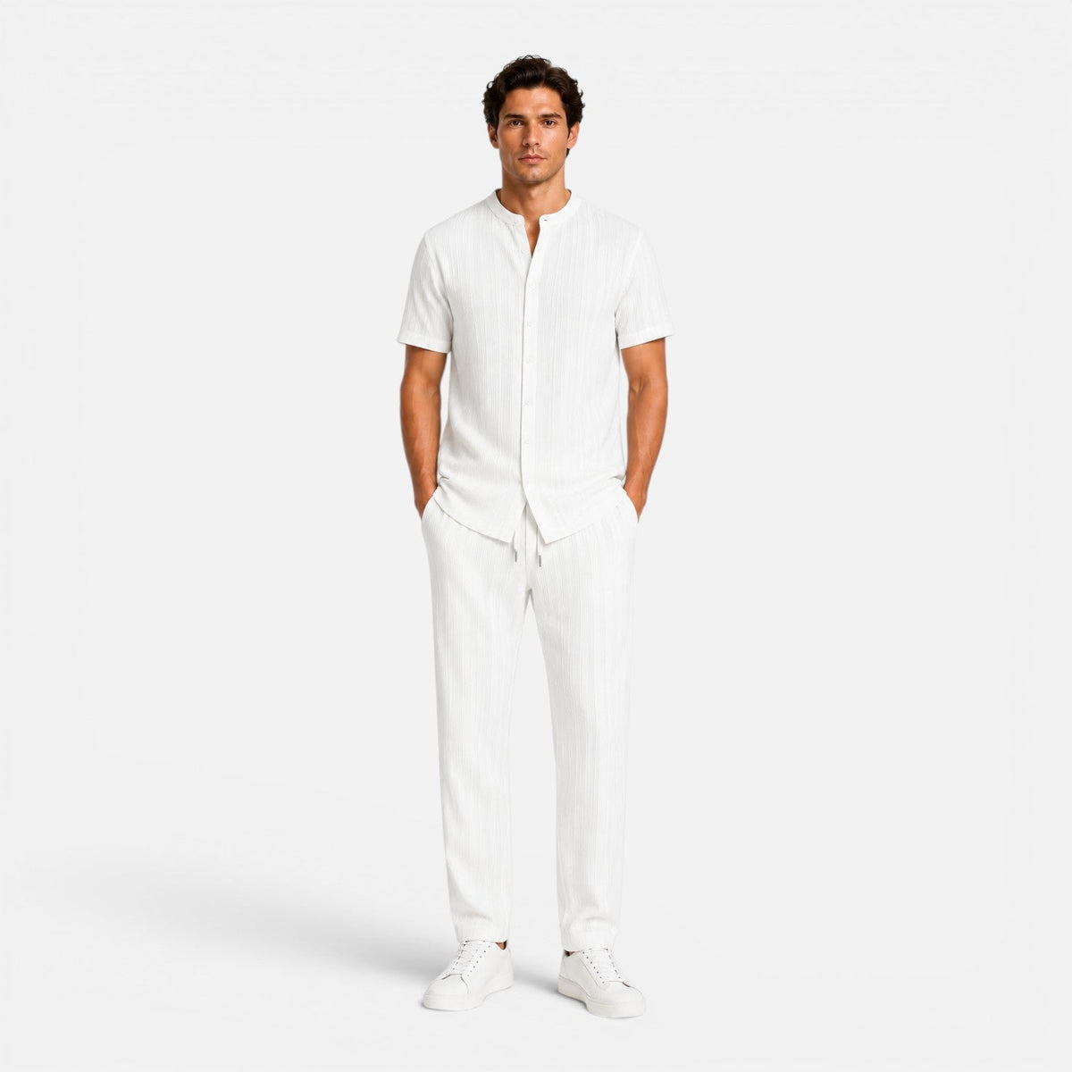 Completo Uomo Estivo Camicia e Pantaloni Leggeri