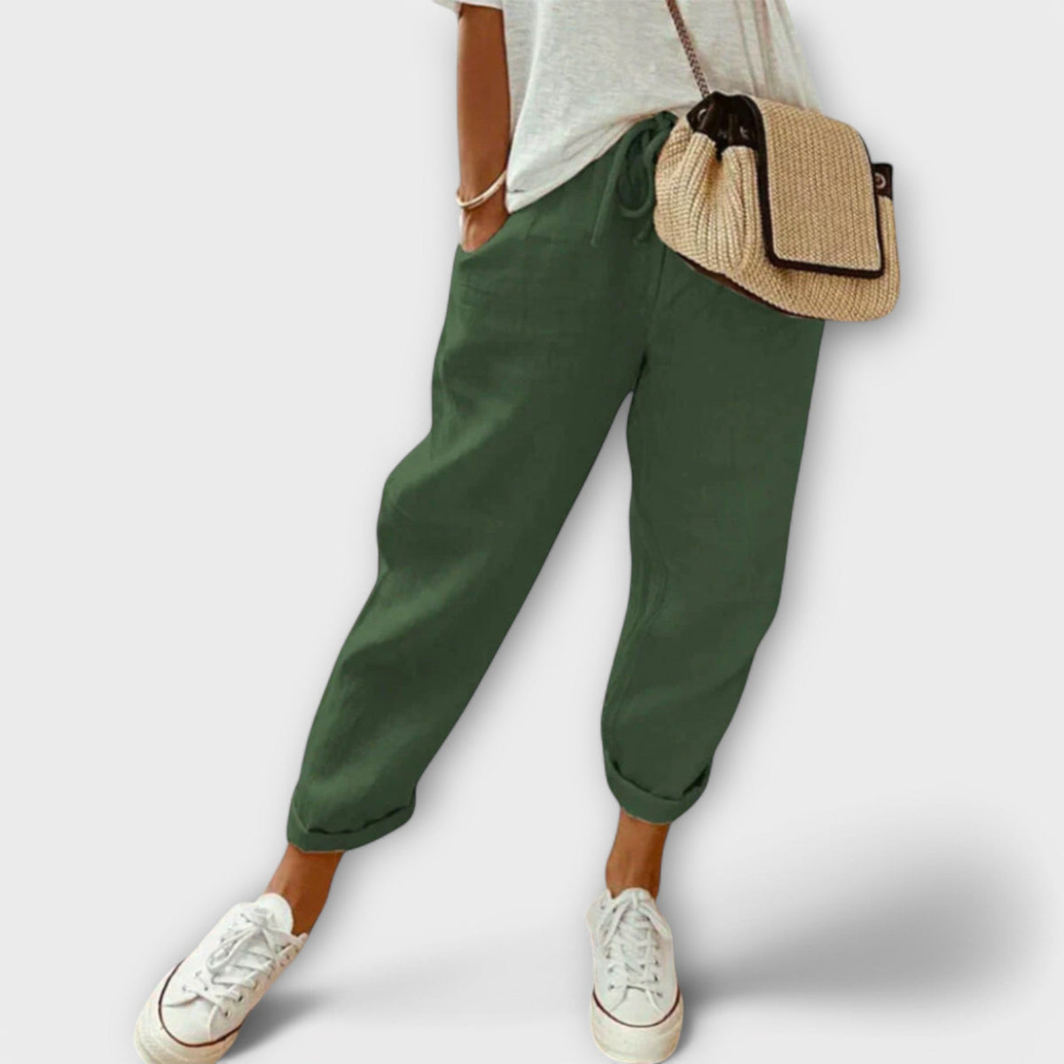 Pantaloni in Lino Relaxed Ruby™