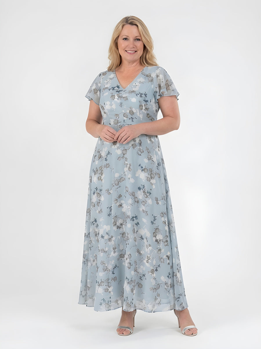 Mariam | Abito Maxi in Chiffon Floreale