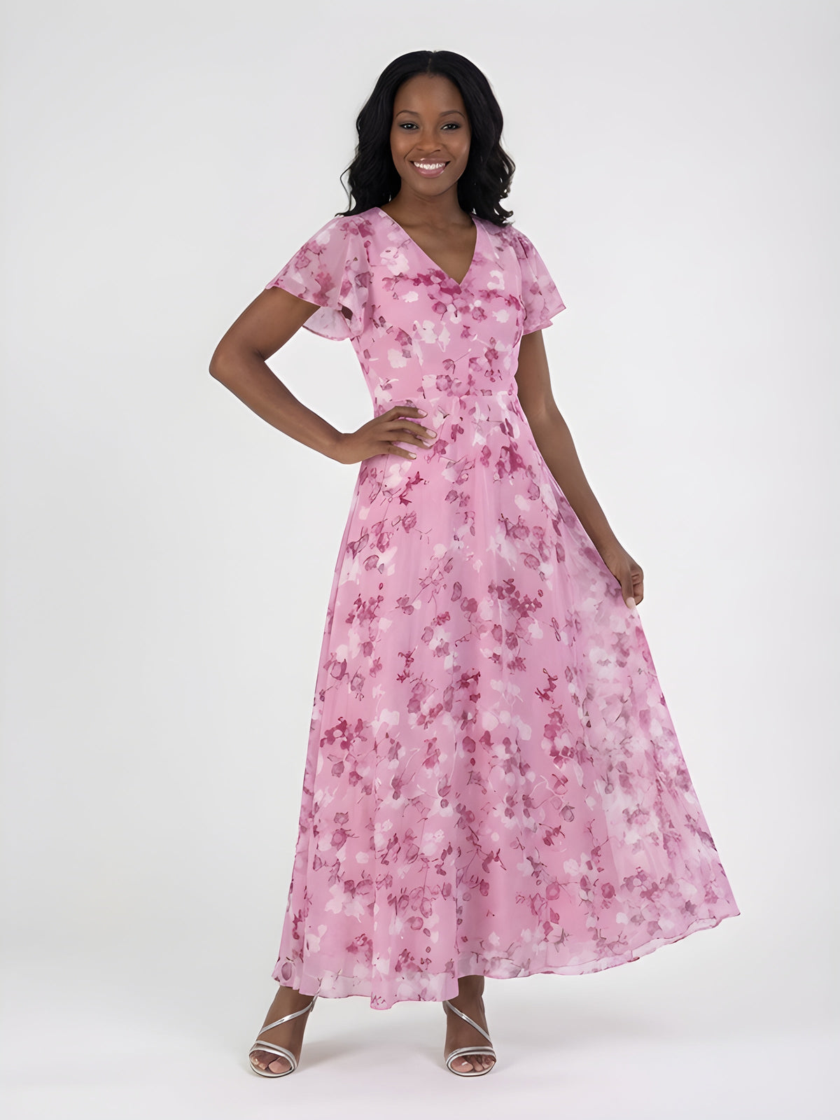 Mariam | Abito Maxi in Chiffon Floreale