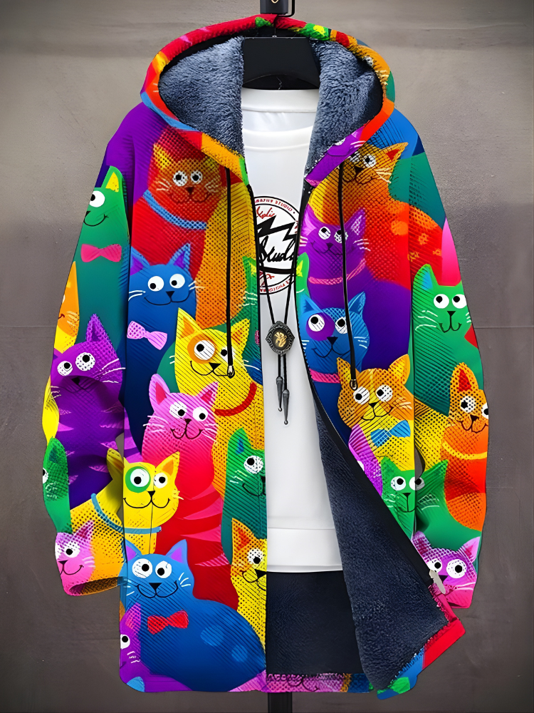Jesse™ - Felpa con Cappuccio Zip-Up Ispirata all'Arte di Lusso