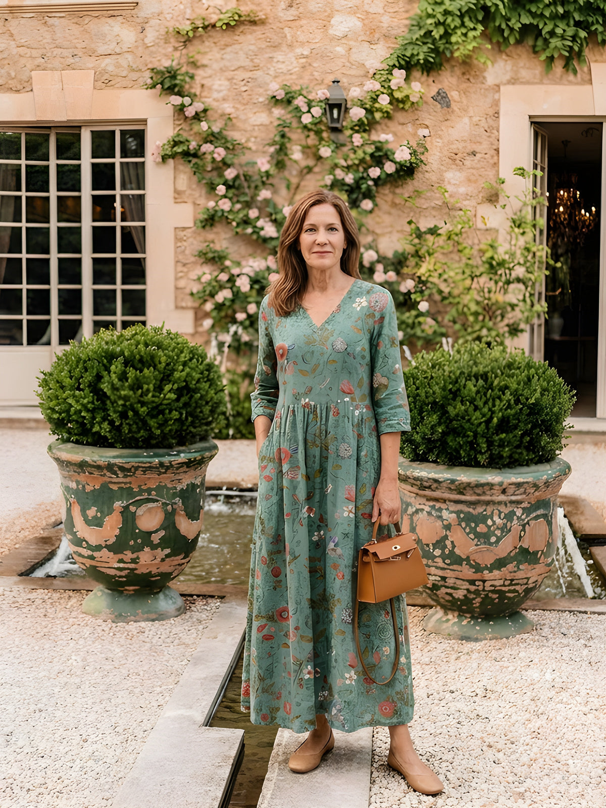 Marley | Elegante Abito Maxi Floreale