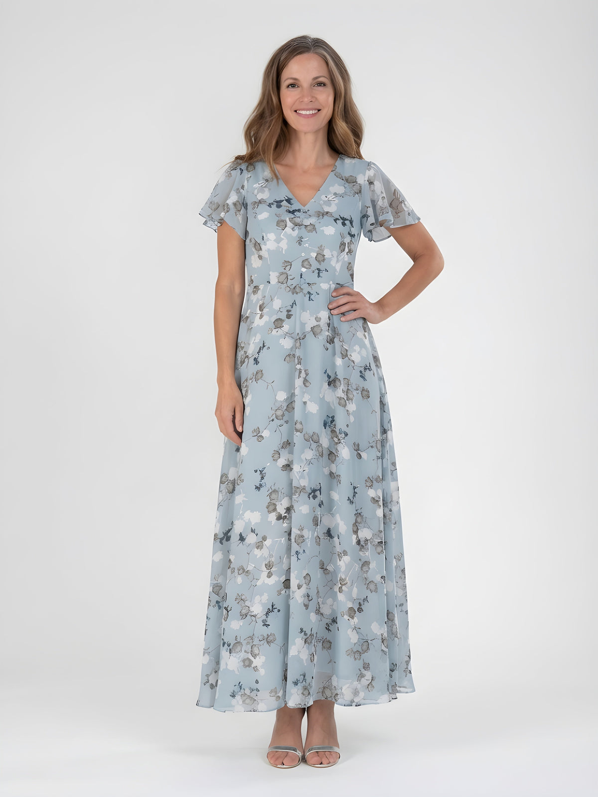 Mariam | Abito Maxi in Chiffon Floreale
