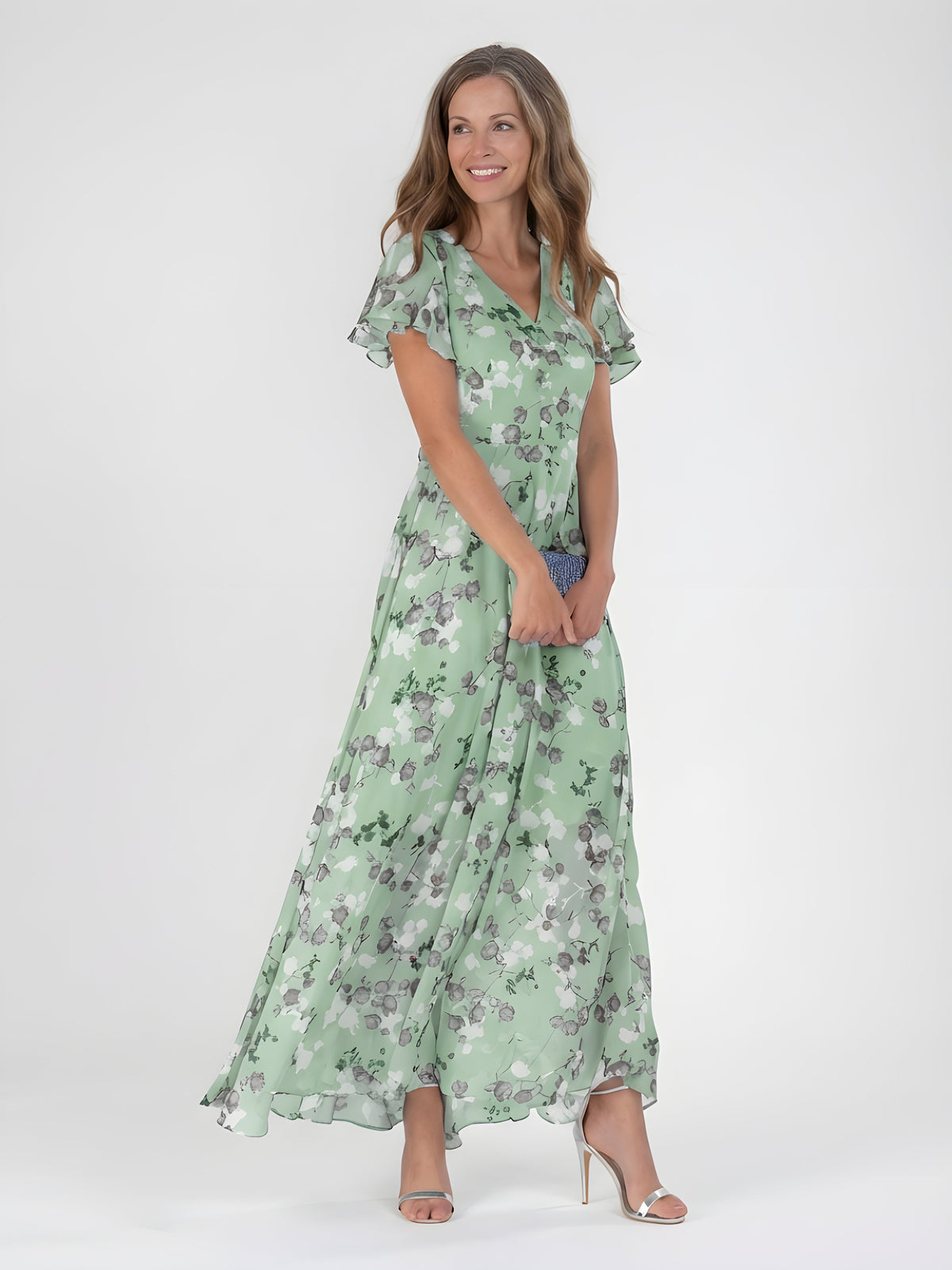 Mariam | Abito Maxi in Chiffon Floreale