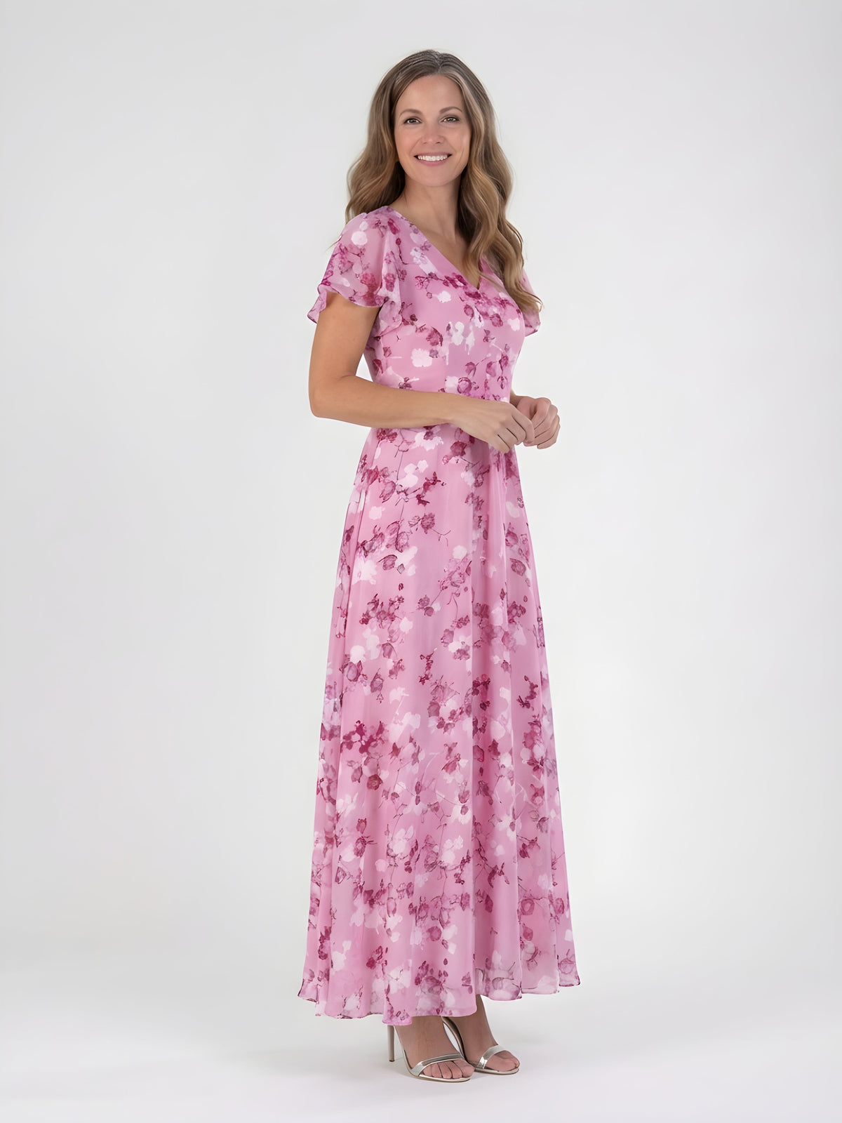 Mariam | Abito Maxi in Chiffon Floreale