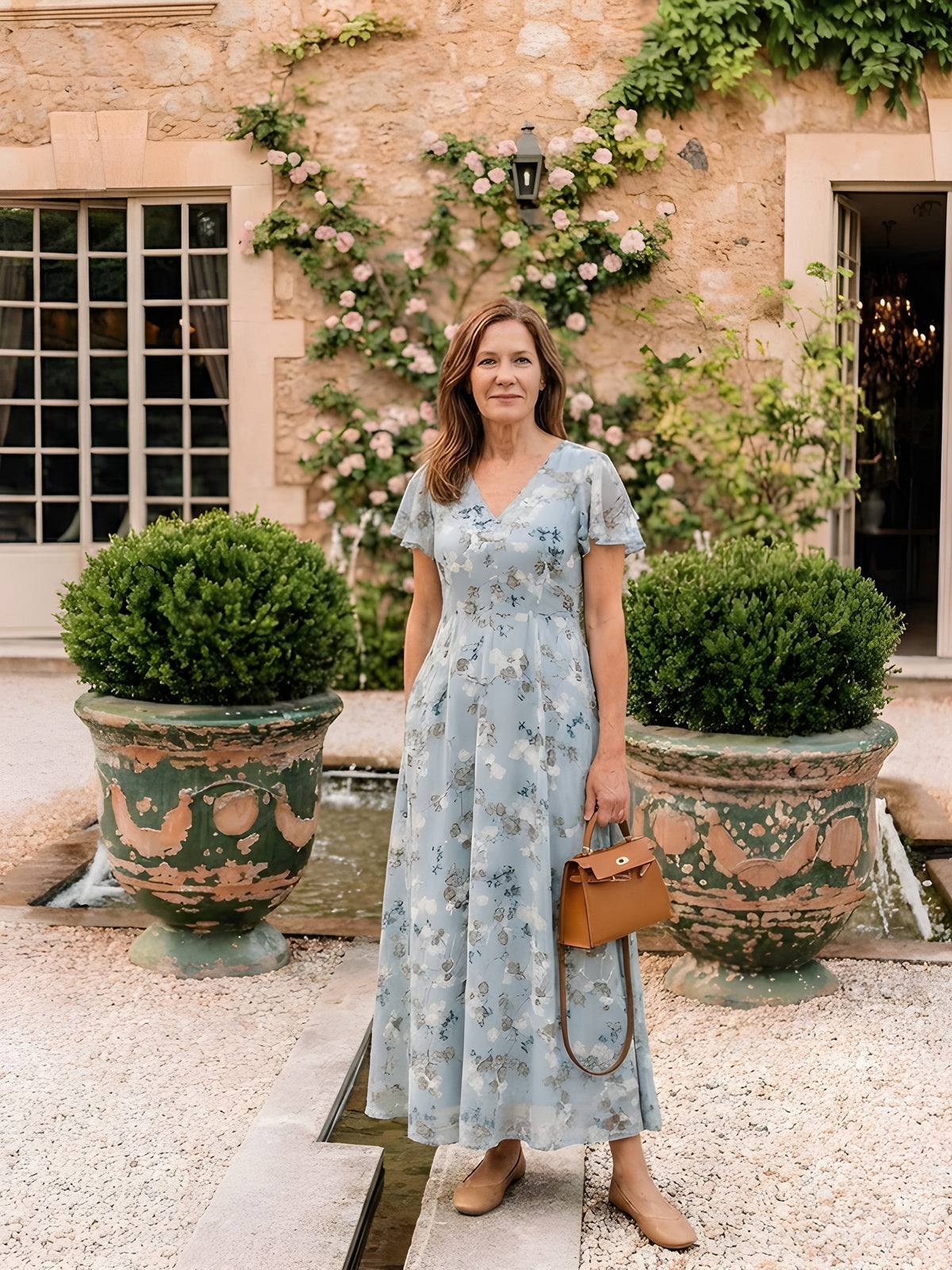 Mariam | Abito Maxi in Chiffon Floreale